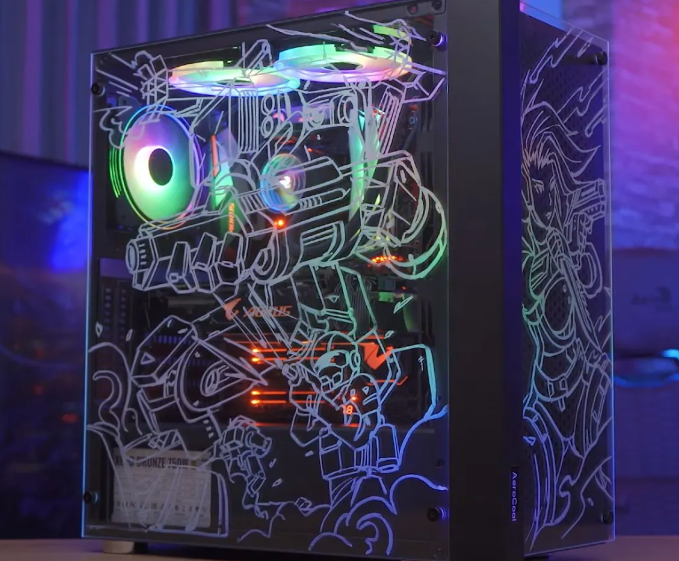 This PC case lets you draw in RGB right on the glass panels 